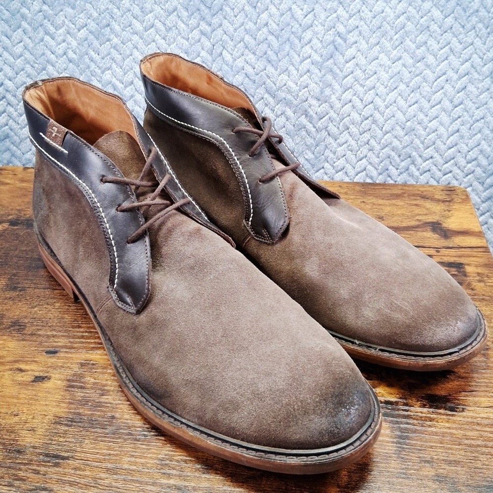 7 For‎ All Mankind Mens Brown Suede Leather Chukka Boots SJ400111 Size 13 US